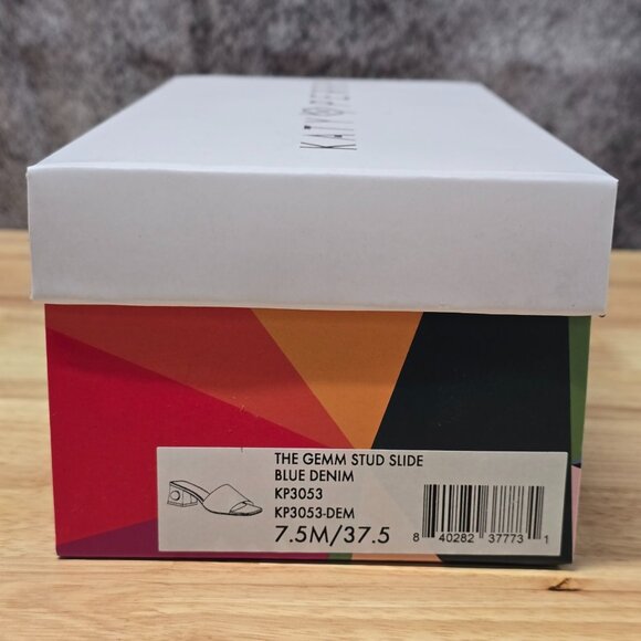Katy Perry The Gemm Stud Slide Sandal Blue Denim - Picture 11 of 11
